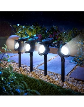 Solar Spotlight Examples Pack of 4 Solar Spotlights | Expert Verdict