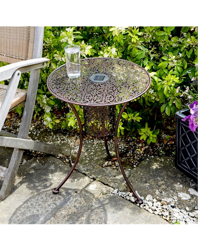 Filigree Solar Garden Table