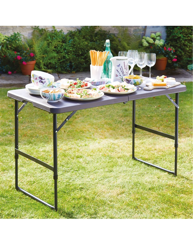 Extra Strong and Adjustable Height Foldaway Table