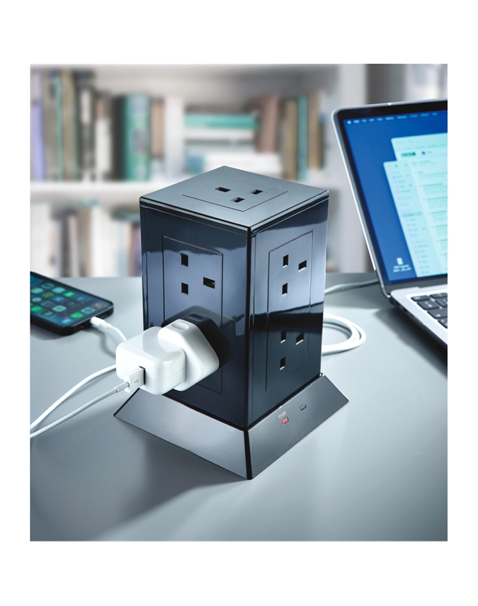 Power Hub Extension Socket - 9-Gang
