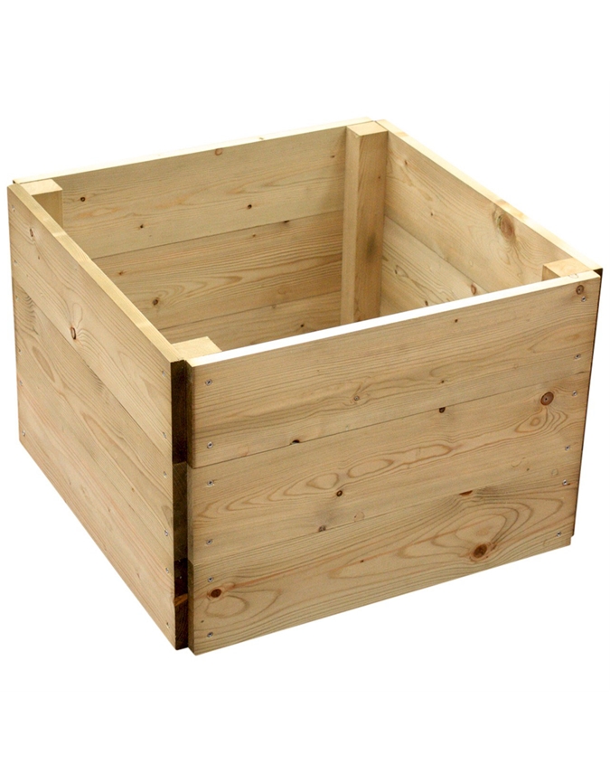 Square Wooden Raised Bed - 3-tier
