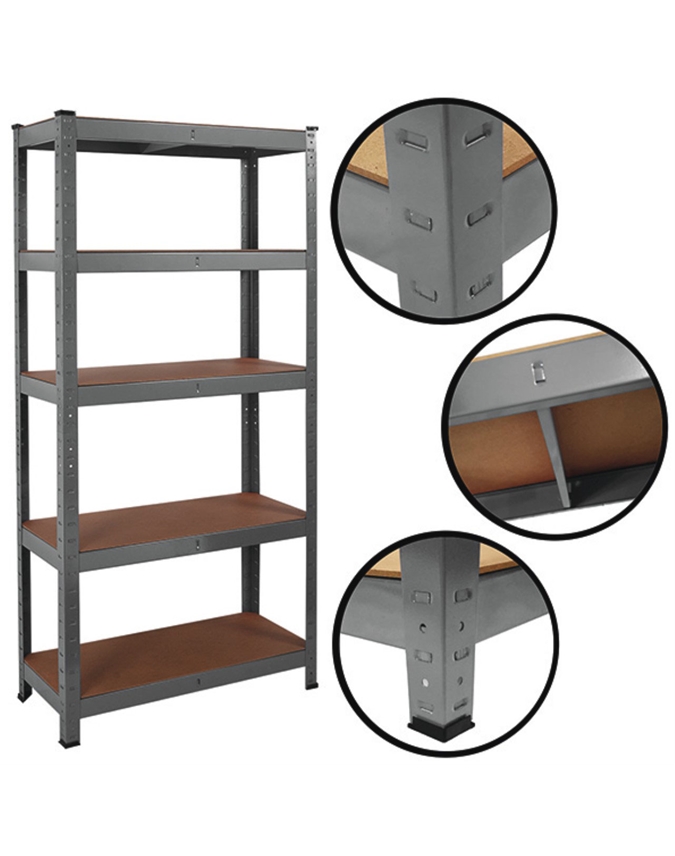 Heavy-Duty Steel No Tools Shelving Unit