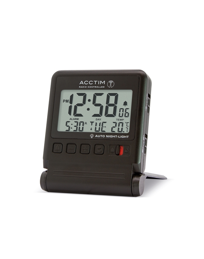 Radio Controlled Travel Clock with Smartlite