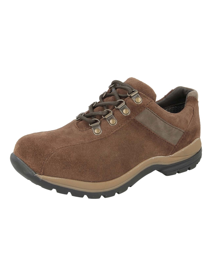 Extra Wide Unisex Suede Walking Shoes - Brown