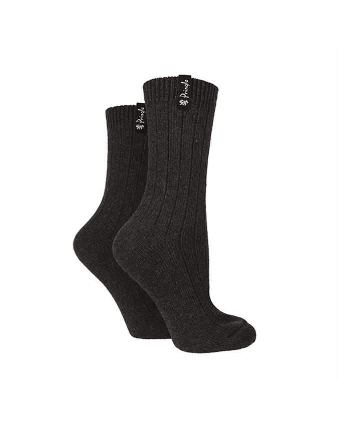 Charcoal Pringle Ladies Wool Blend Boot Socks 2 Pairs Expert Verdict