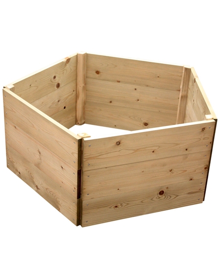 Pentagonal Wooden Raised Bed - 3-tier