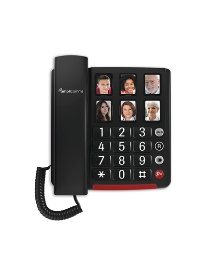 Amplicomm Large Display Corded Phone with Photo Memories