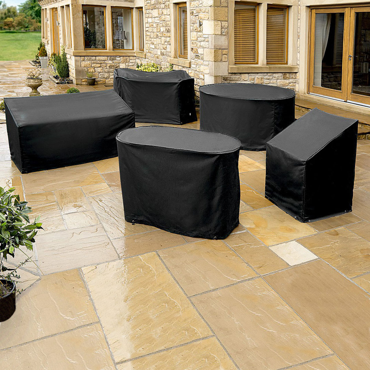 4-Seater Round Patio Set Cover