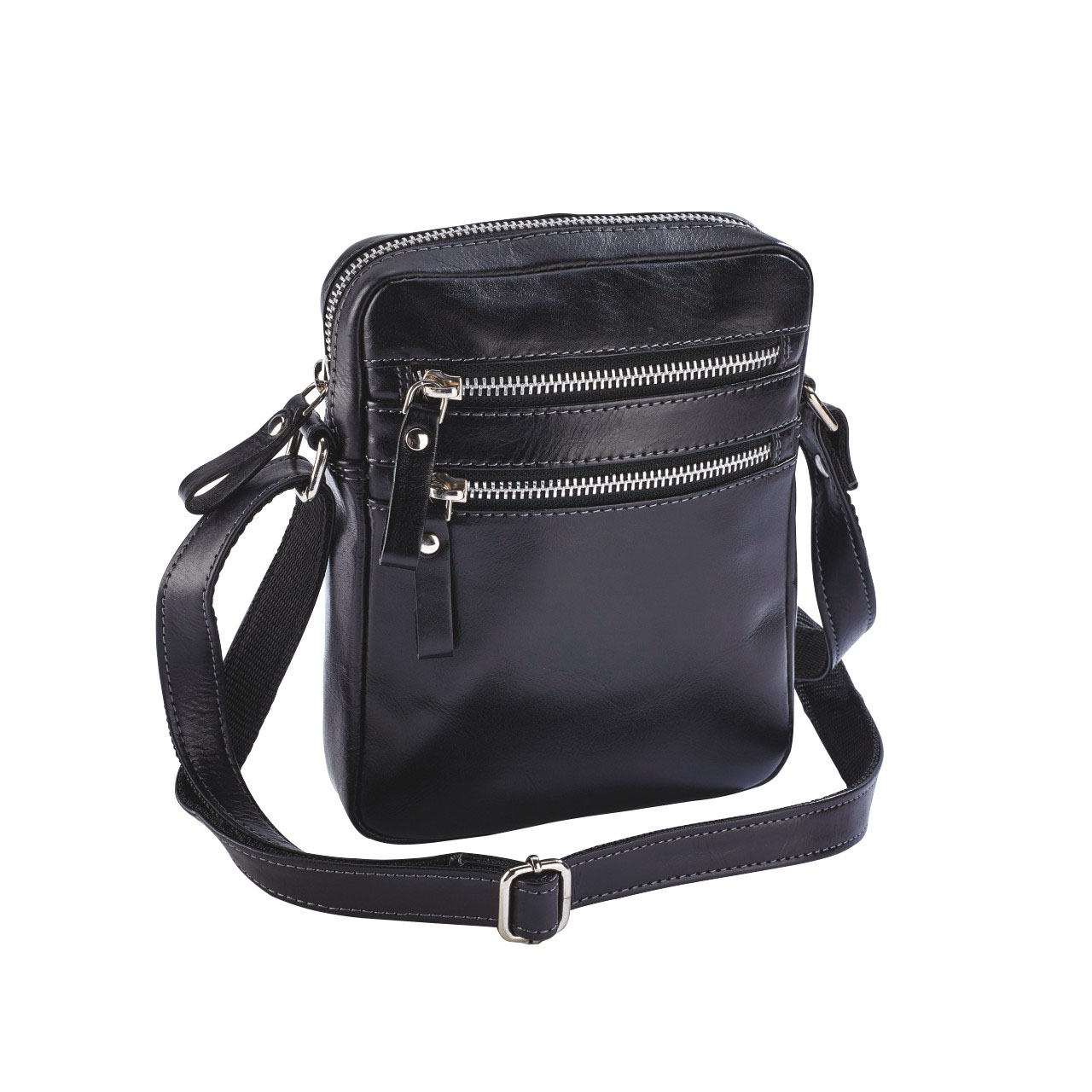 BLACK | Slimline Leather Cross Body Travel Bag | Expert Verdict