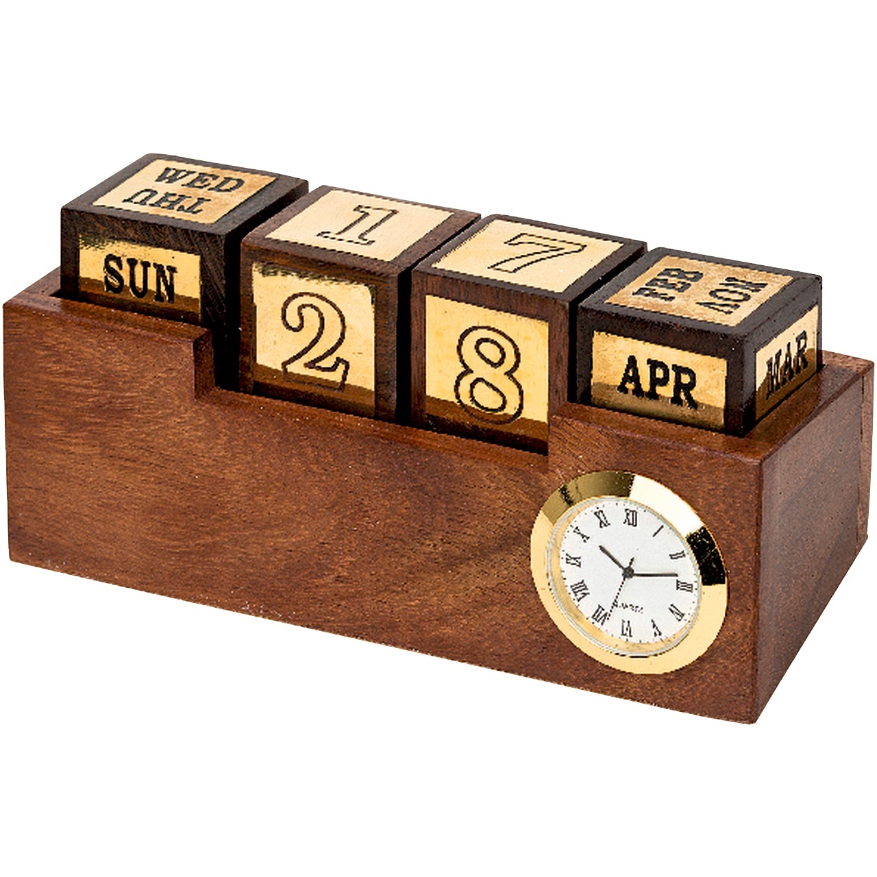 Naval Style Desk Clock and Calendar
