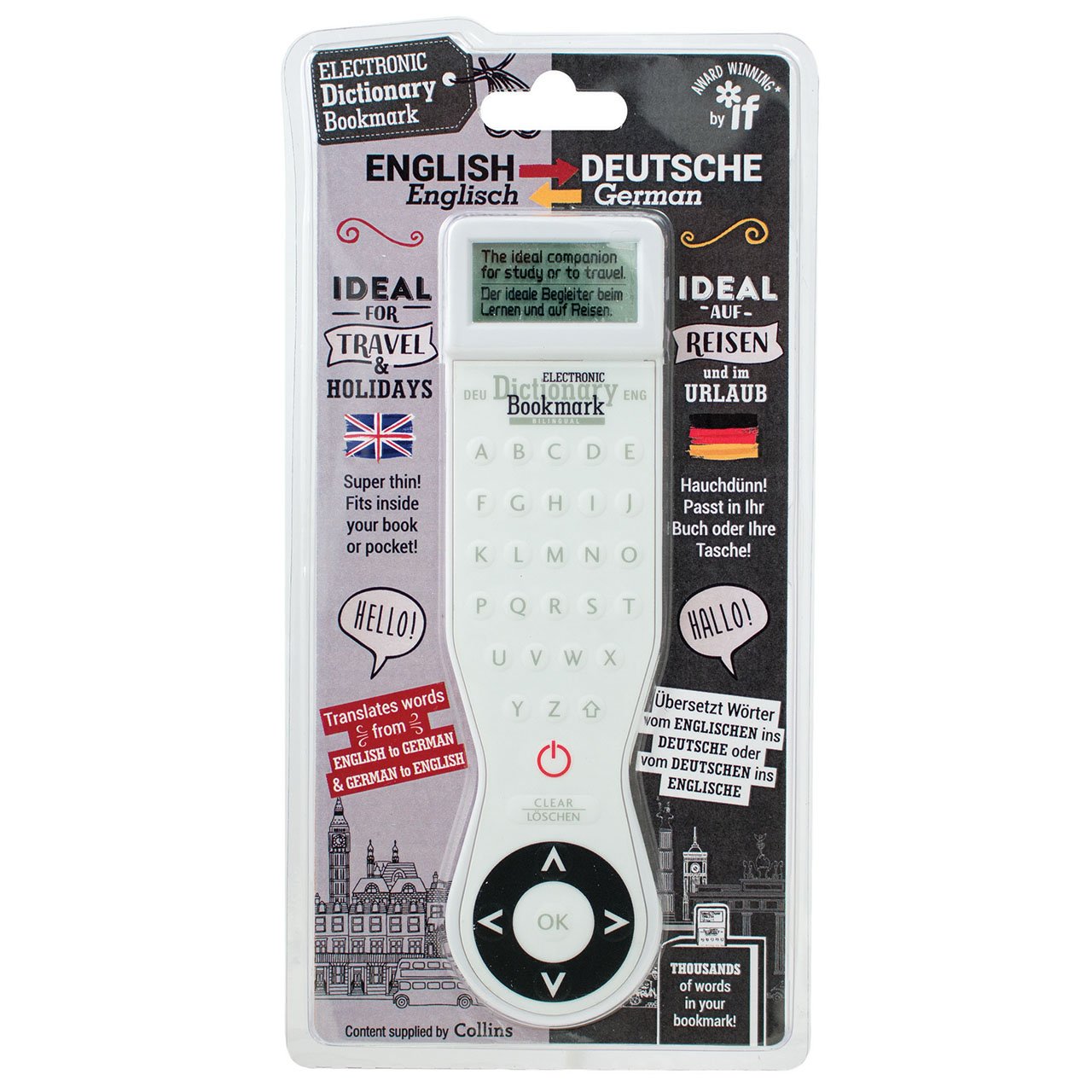 Collins Electronic Bilingual Translator Bookmark