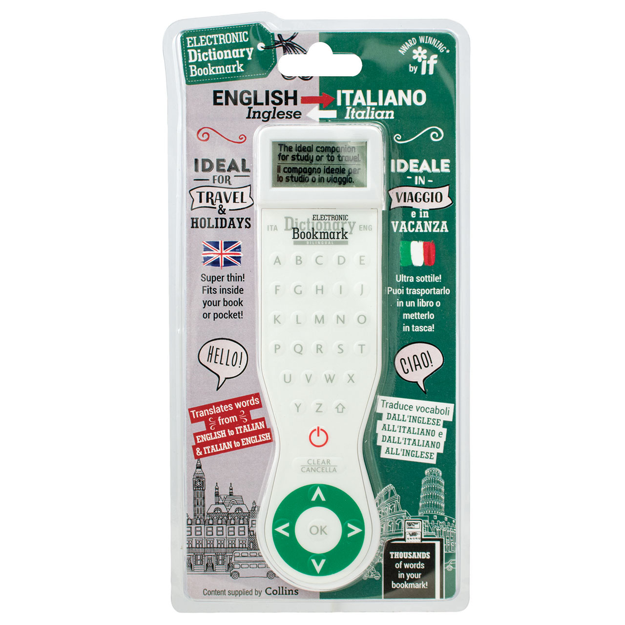 Collins Electronic Bilingual Translator Bookmark