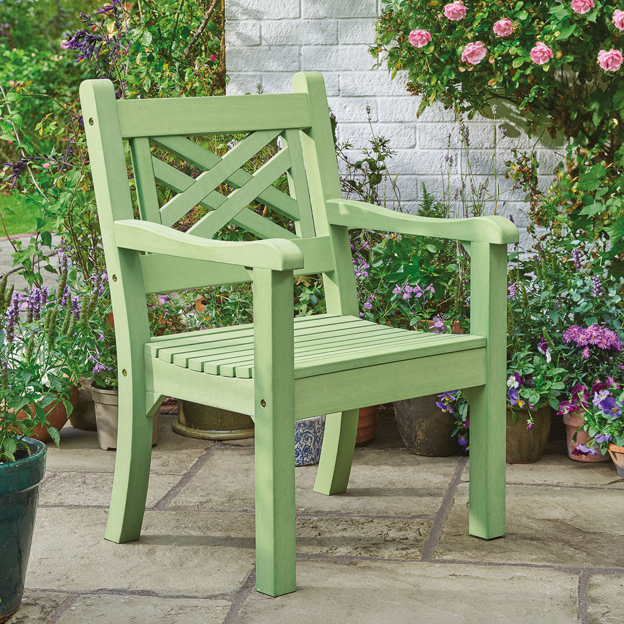 Lattice Back Polywood Garden Chair