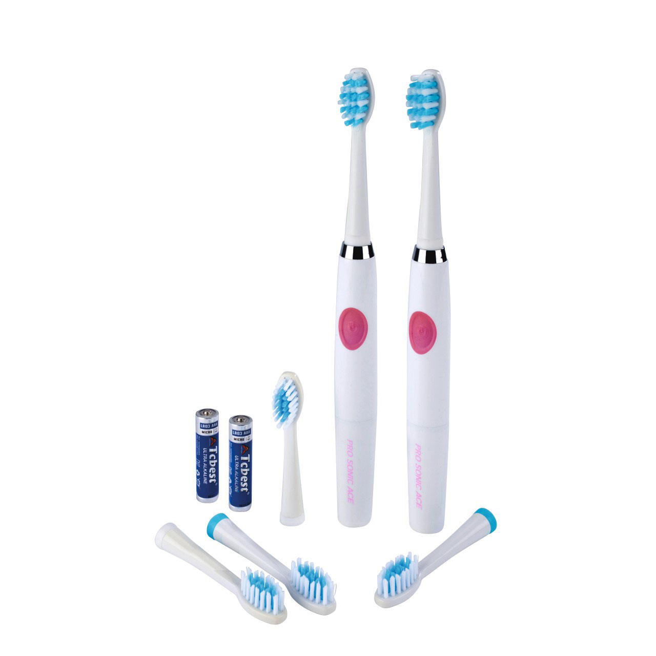 Extra Toothbrush Heads for Sonic Travel Toothbrush - Pack of 4