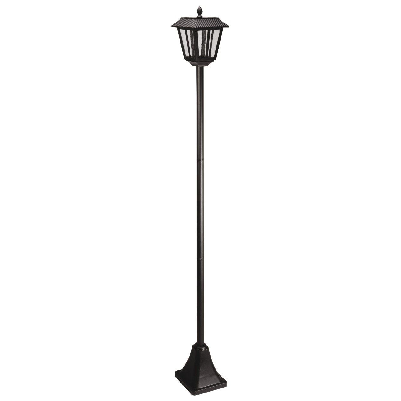 Solar Garden Lamp Post, Victorian Style, Black