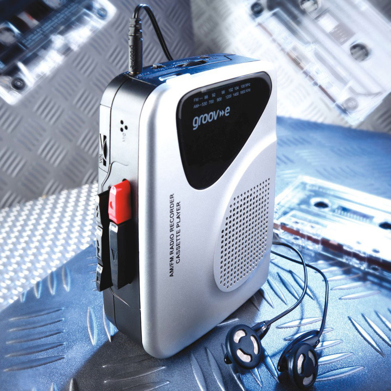 Personal Cassette Player and Recorder With Radio