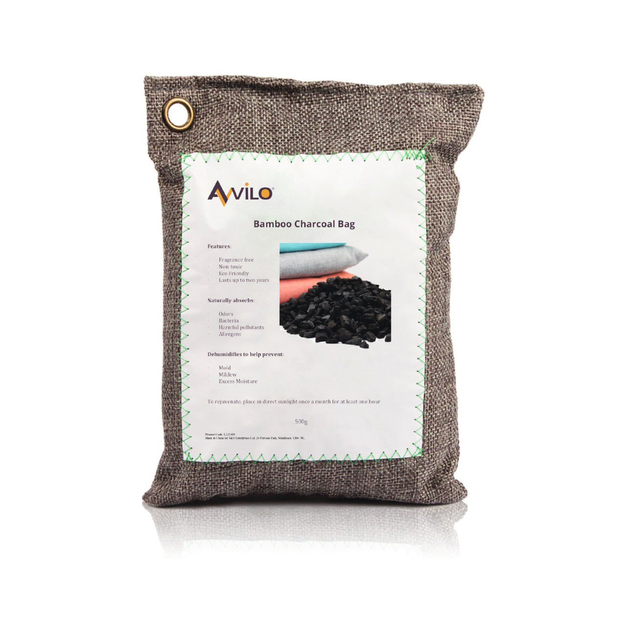 Bamboo Charcoal Air Purifying Bags - Set of 2