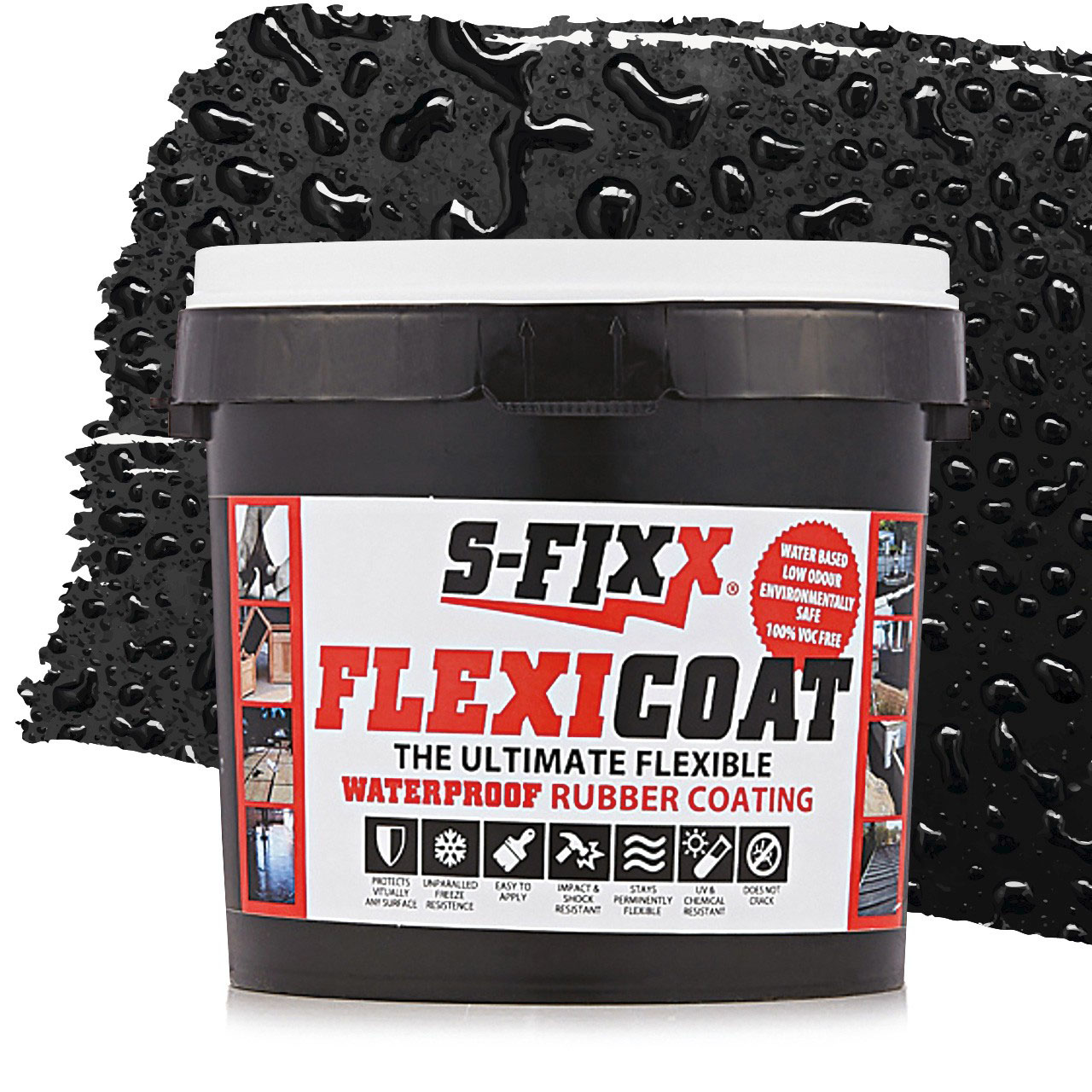 Flexicoat Liquid Rubber - 2 Litre - Black