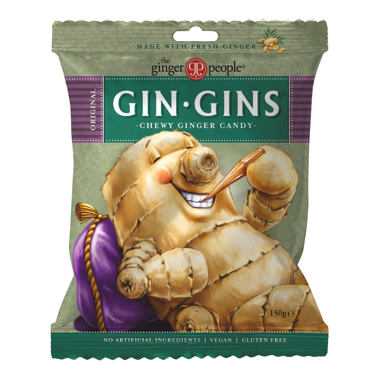 Gin Gins® Ginger Chewy Sweets - 3 x 150g