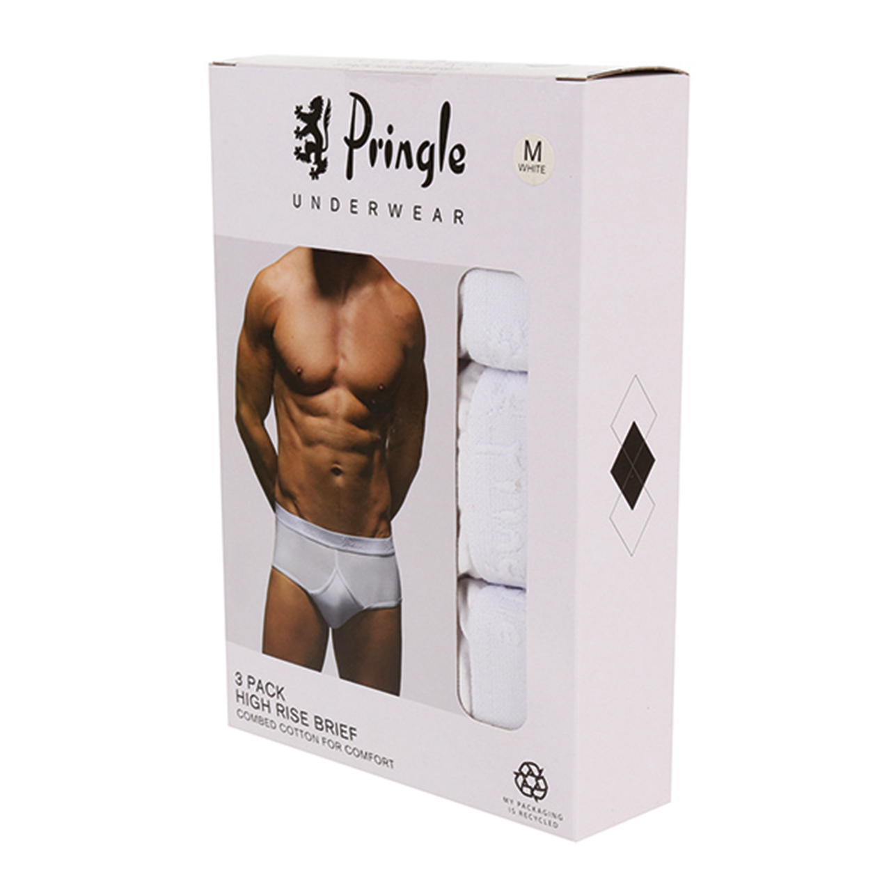 Pringle® Mens High Rise Briefs (3 pairs)