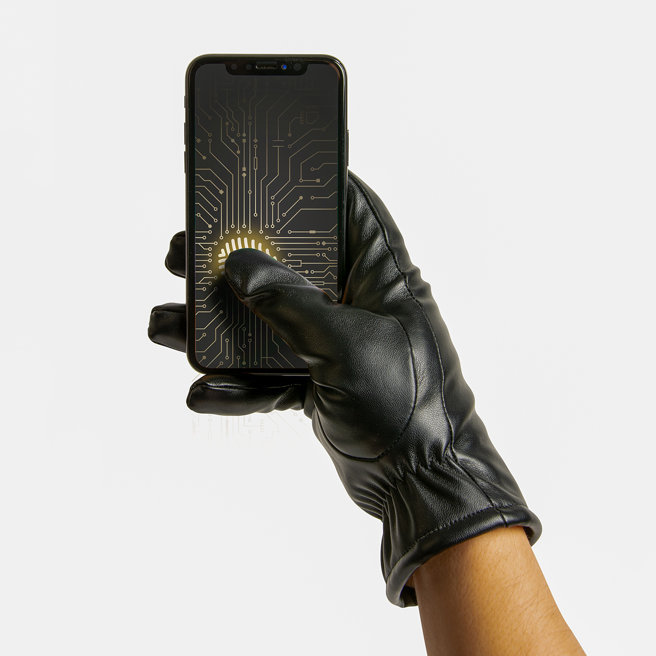 Unisex Leather Touchscreen Gloves
