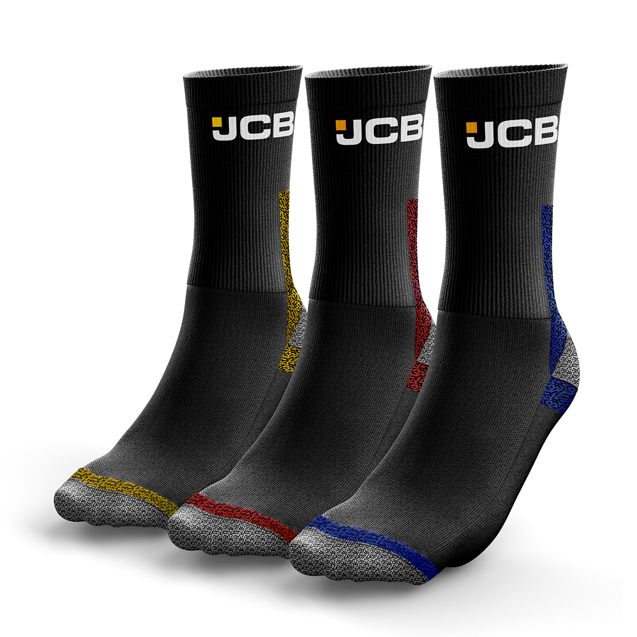 JCB Crew Work Socks - 3 pairs