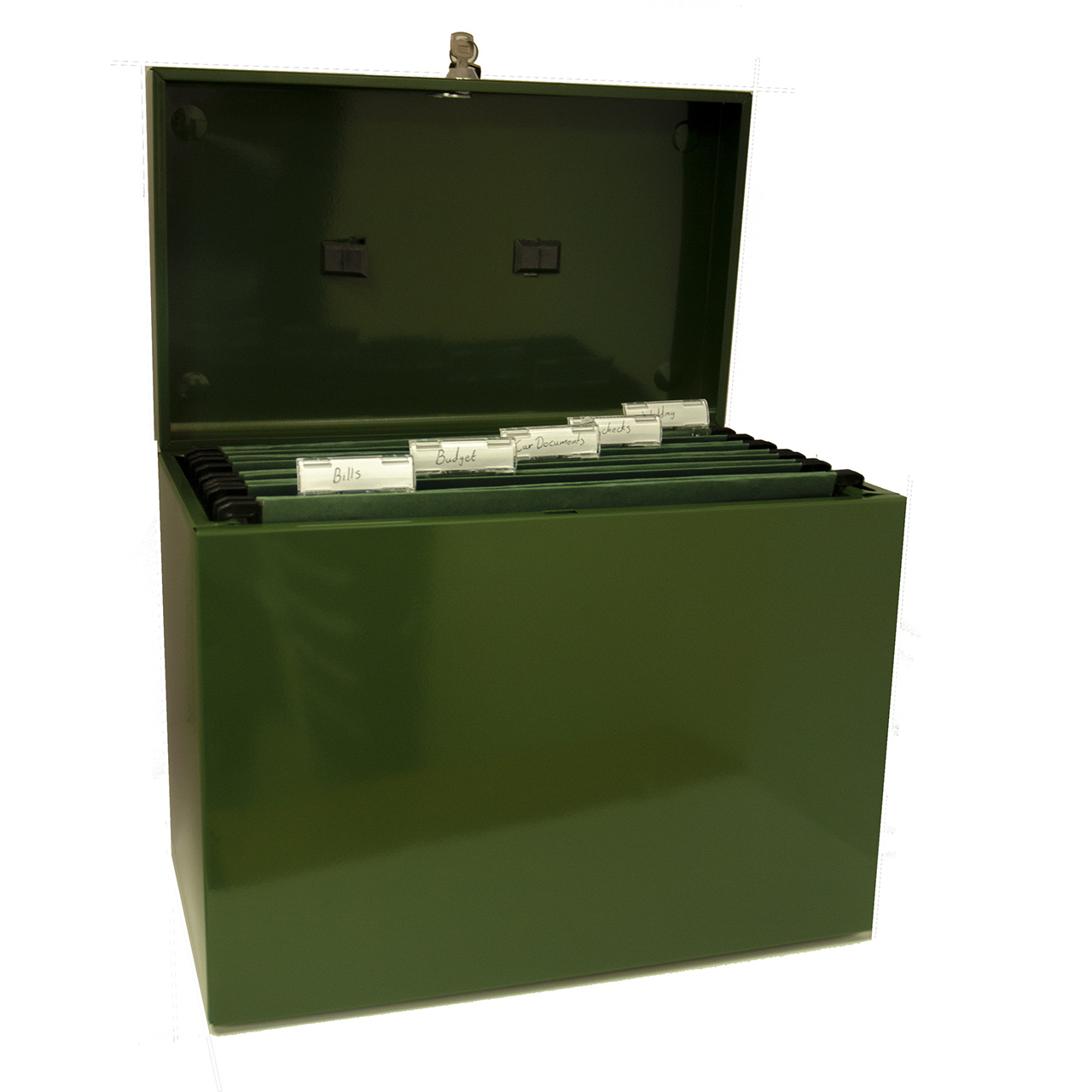 Metal File Box with Files