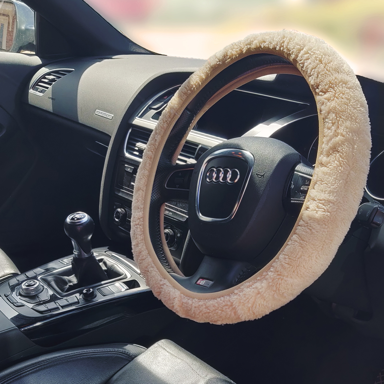 Sheepskin Steering Wheel Cover