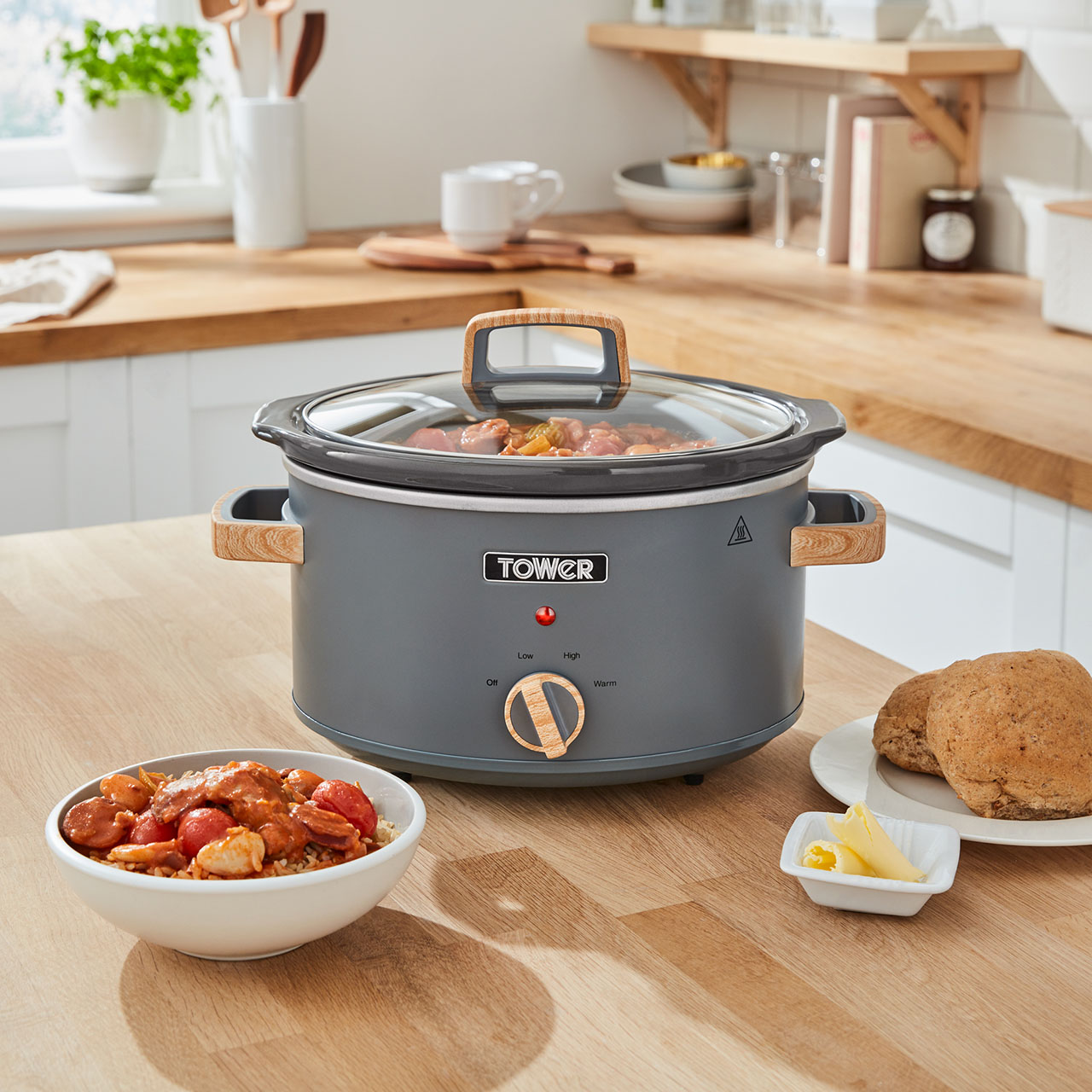 Stainless Steel 3.5L Scandi Slow Cooker