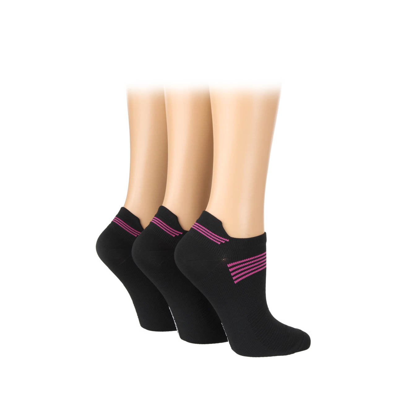 Ladies' Compression Trainer Socks - Pack of 3