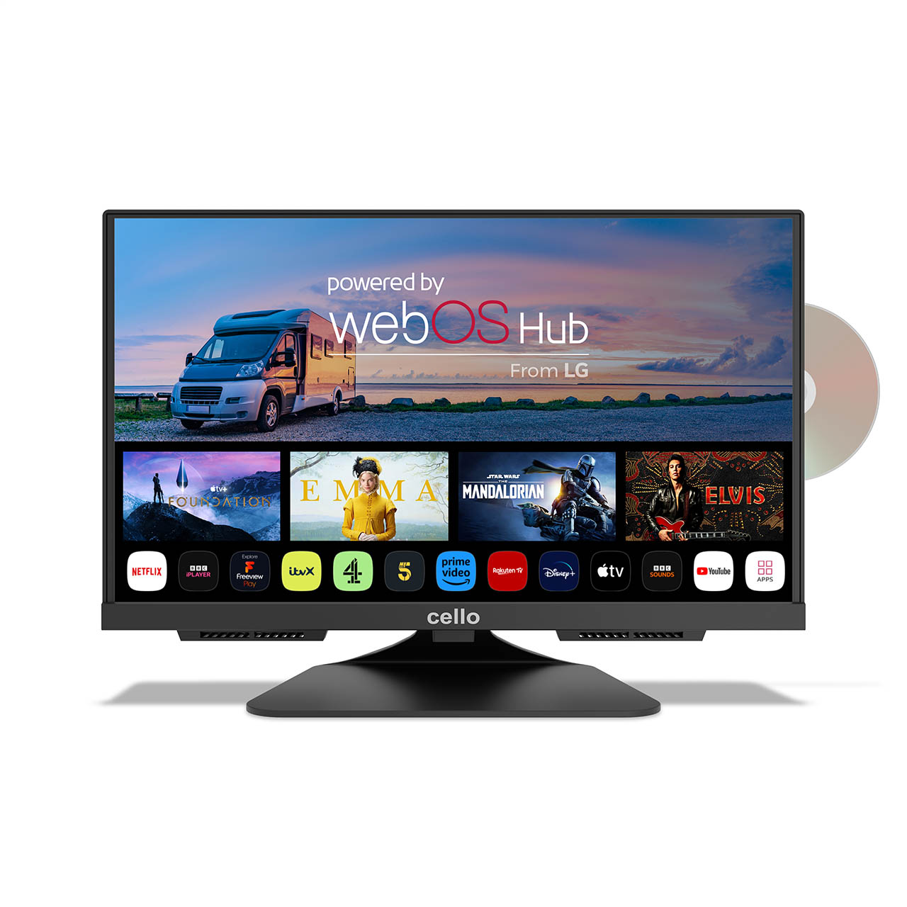 19" Smart WebOS 12-volt TV with DVD Player