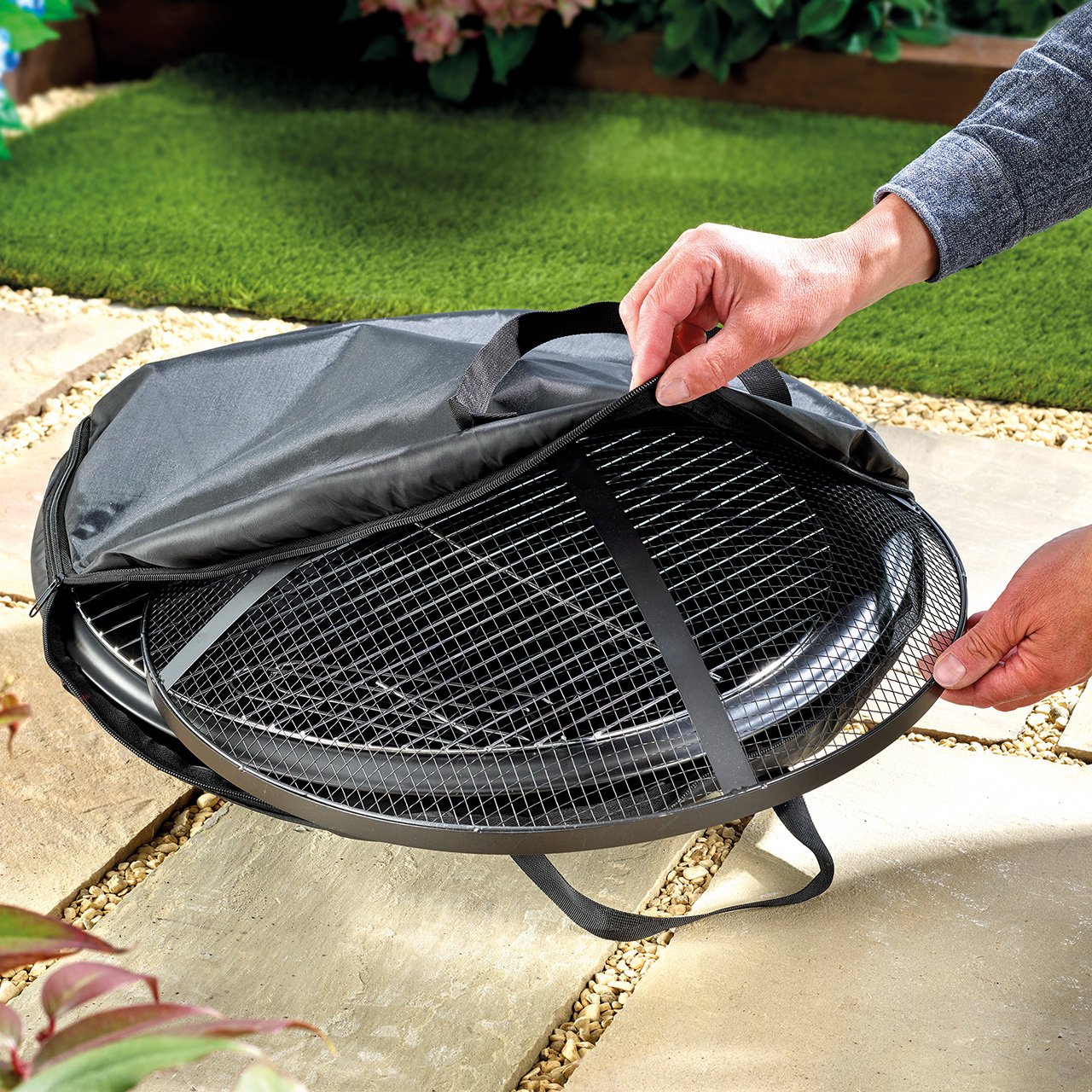 Portable Firepit with Cooking Grill