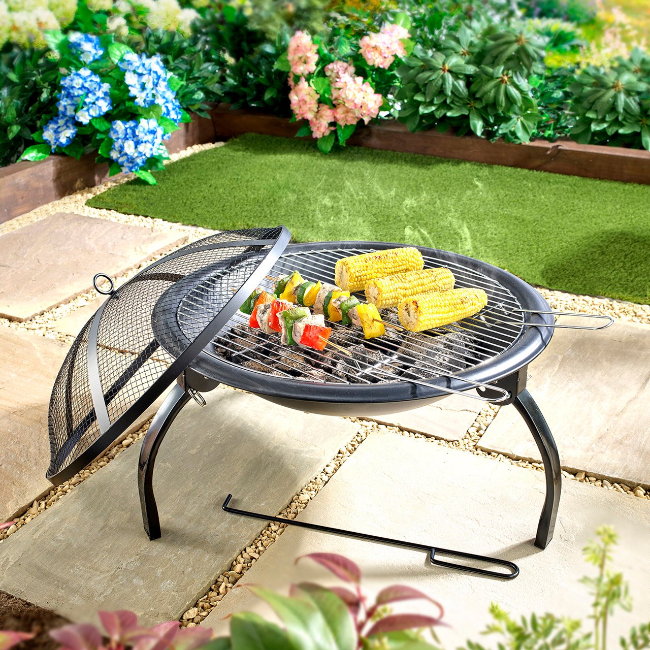 Portable Firepit with Cooking Grill