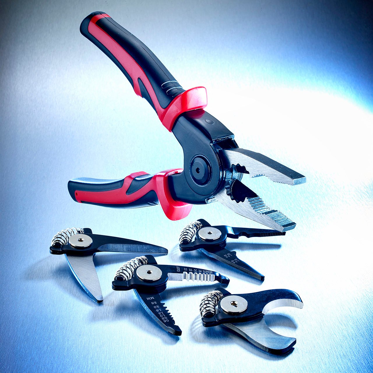Versatile Pliers with 5 Interchangeable Heads