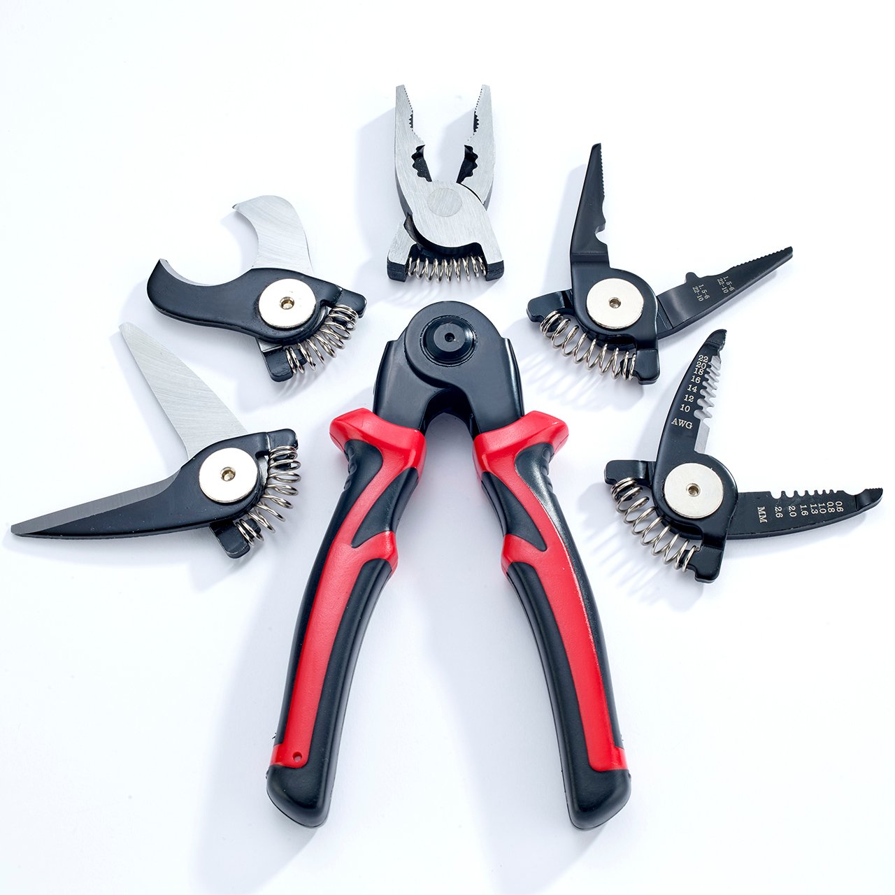 Versatile Pliers with 5 Interchangeable Heads