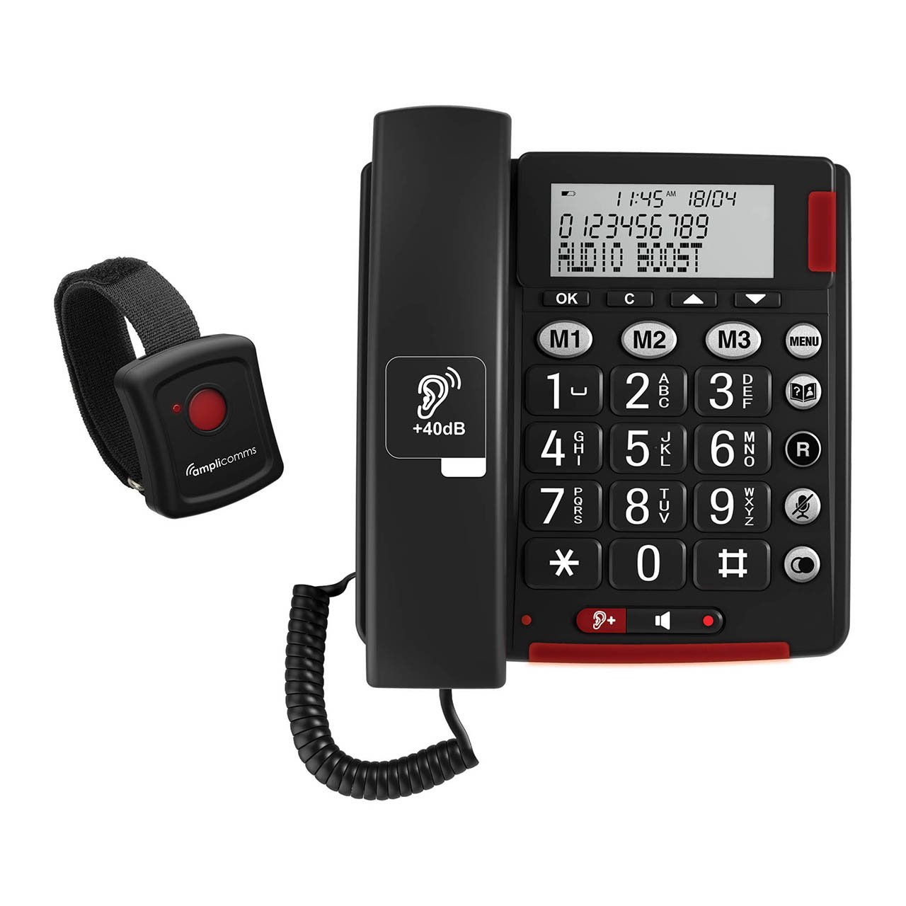 Big Button Amplified Telephone with Emergency Alarm