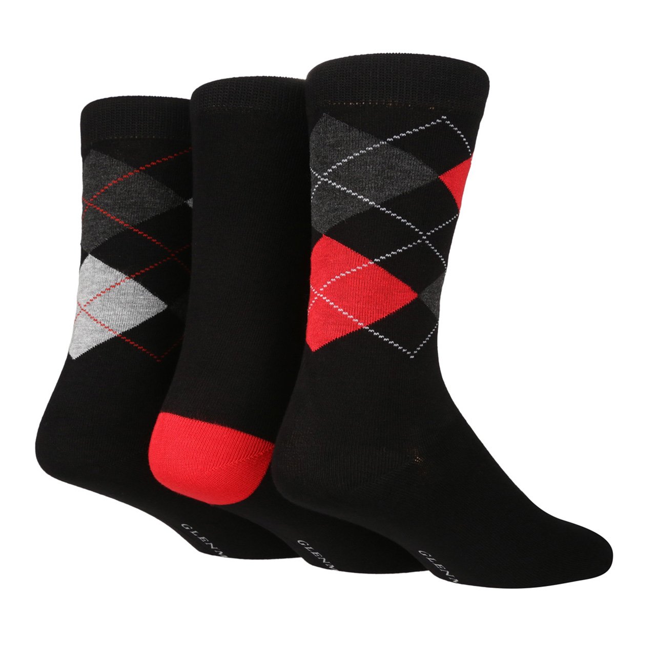 Set of 3 Glenmuir Bamboo Argyle Socks