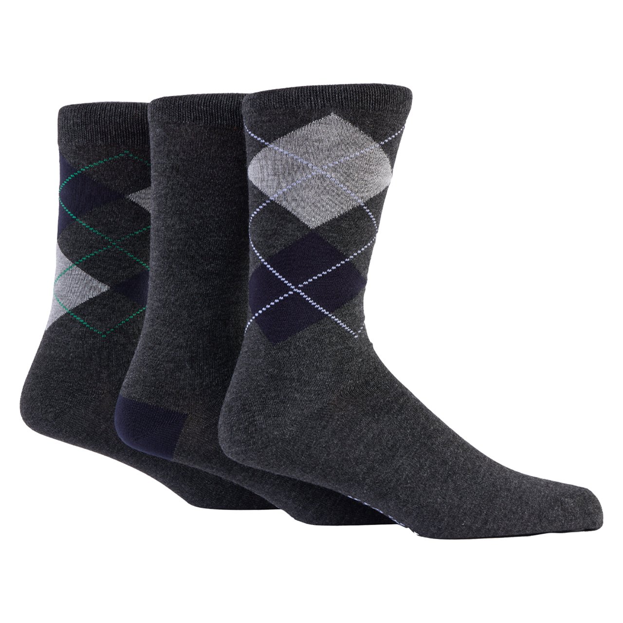 Set of 3 Glenmuir Bamboo Argyle Socks