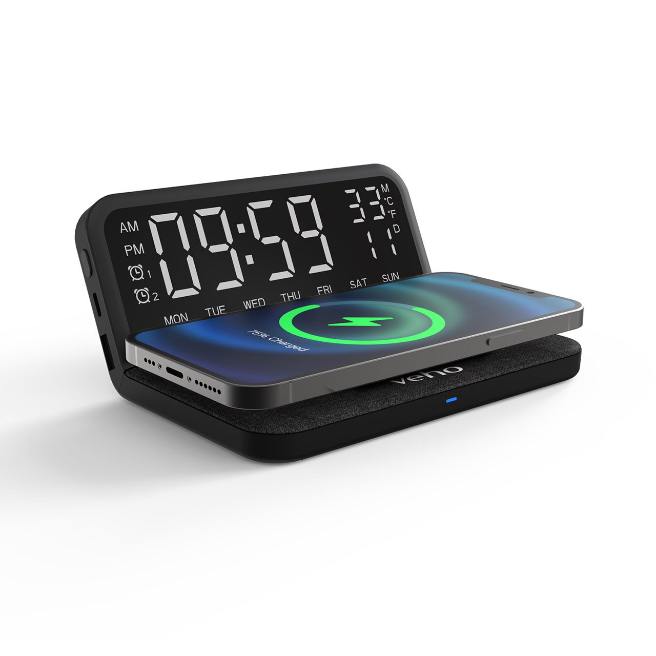 Digital Alarm Clock and Wireless Charger
