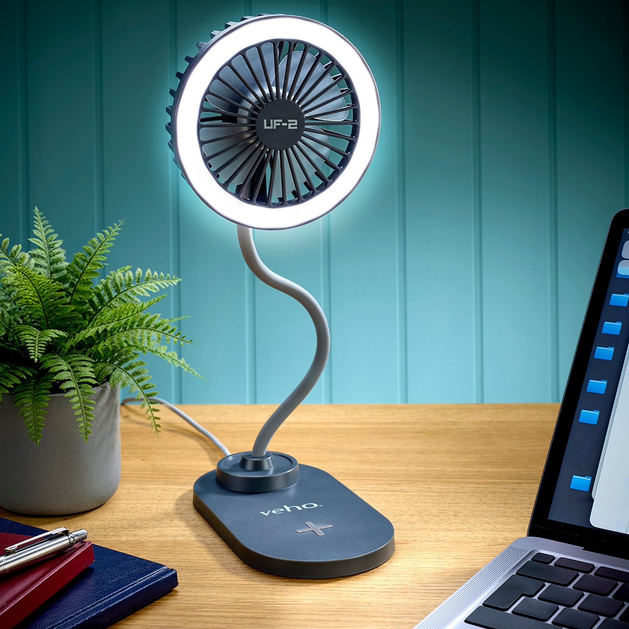 Fan with Charger and LED Lamp