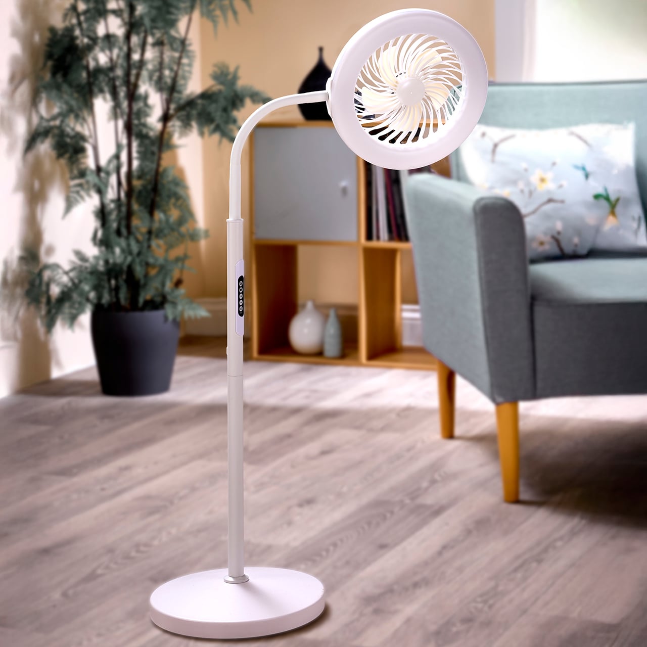 LED Floor Light with Fan