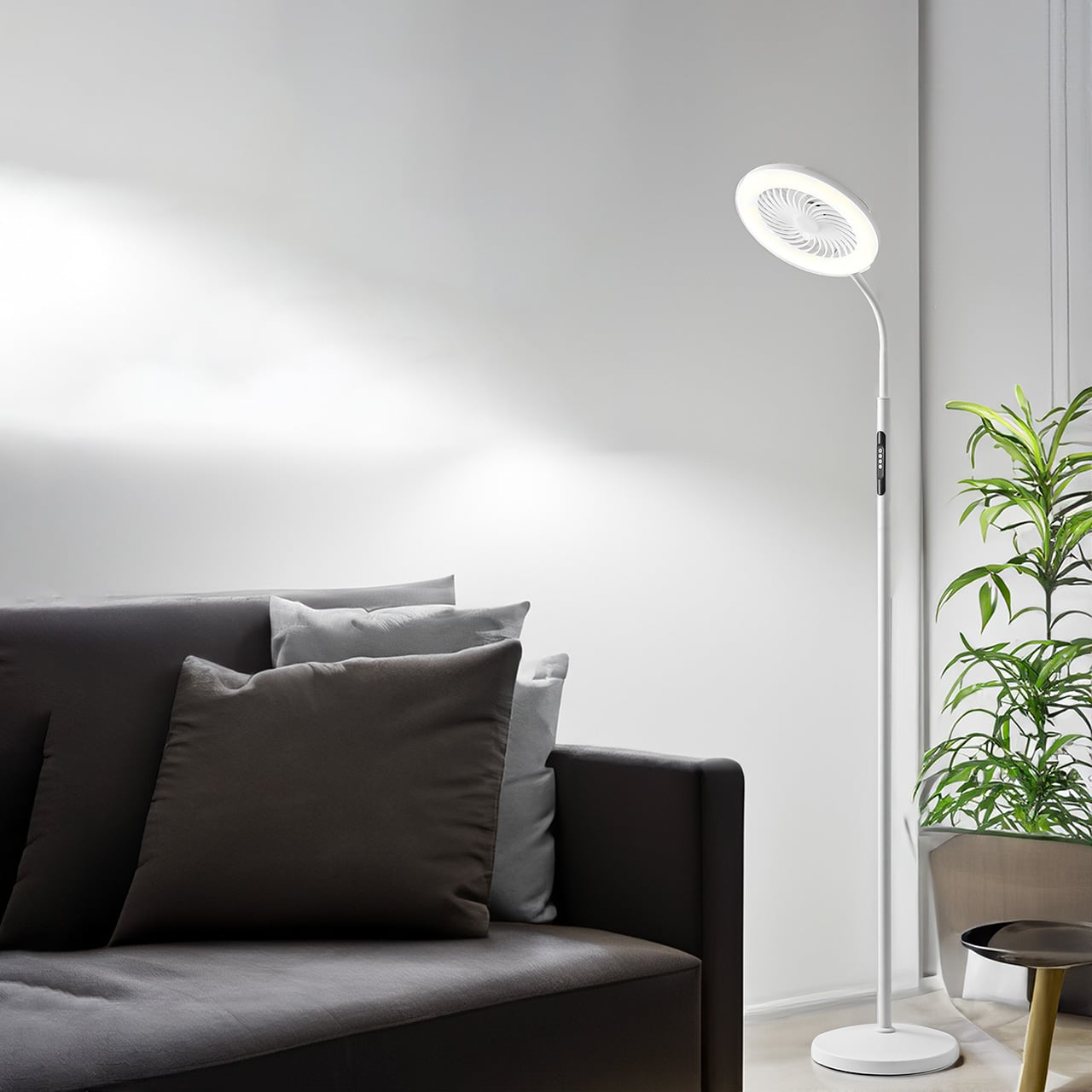LED Floor Light with Fan