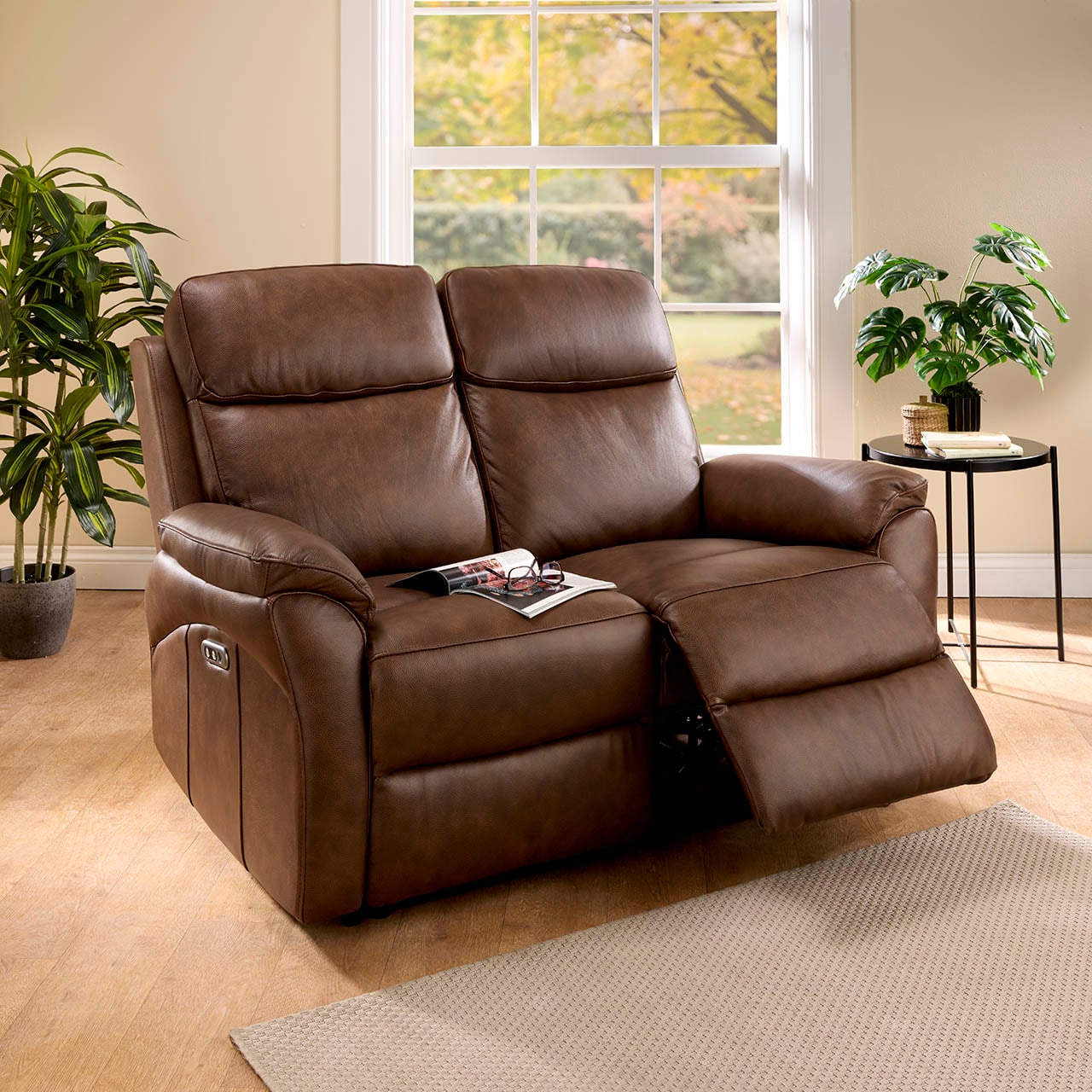 Electric Leather 2 Seater Recliner