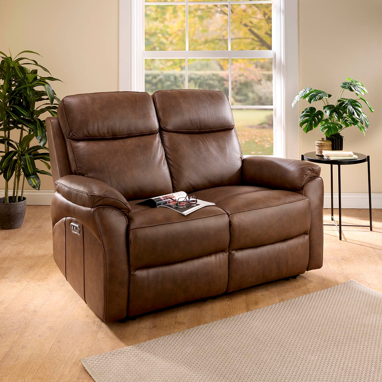 Electric Leather 2 Seater Recliner
