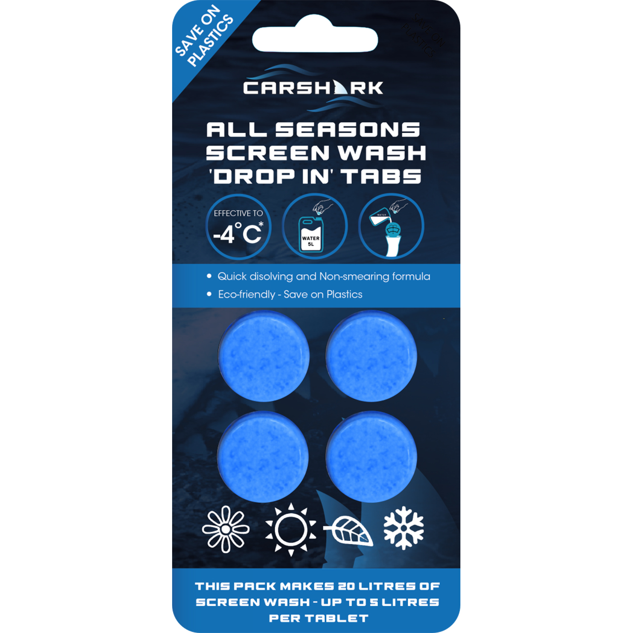 2 Packs of 4 Screen Wash Tablets