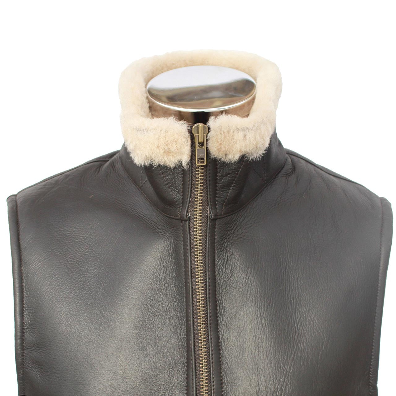 Black Leather Gilet