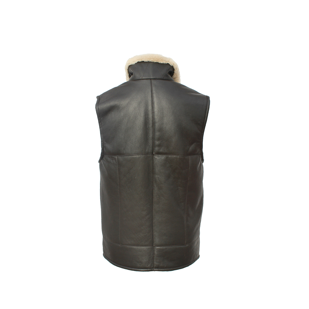 Black Leather Gilet
