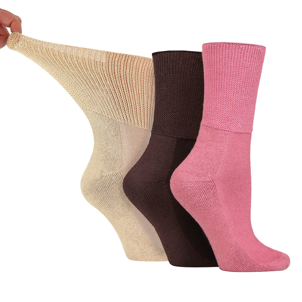 Pack of 3 Ladies' Bamboo Diabetic Socks
