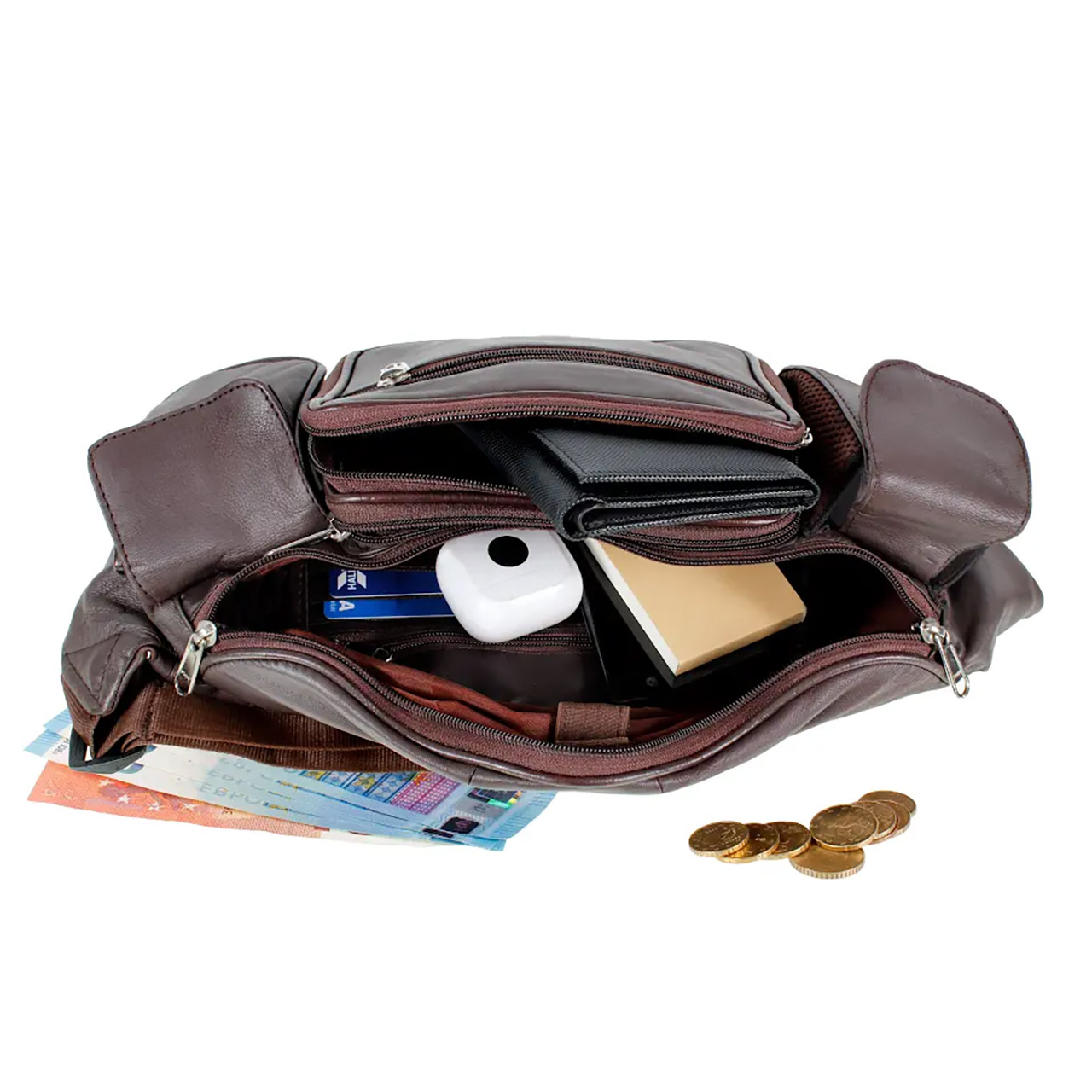 Brown Leather Waist Bag