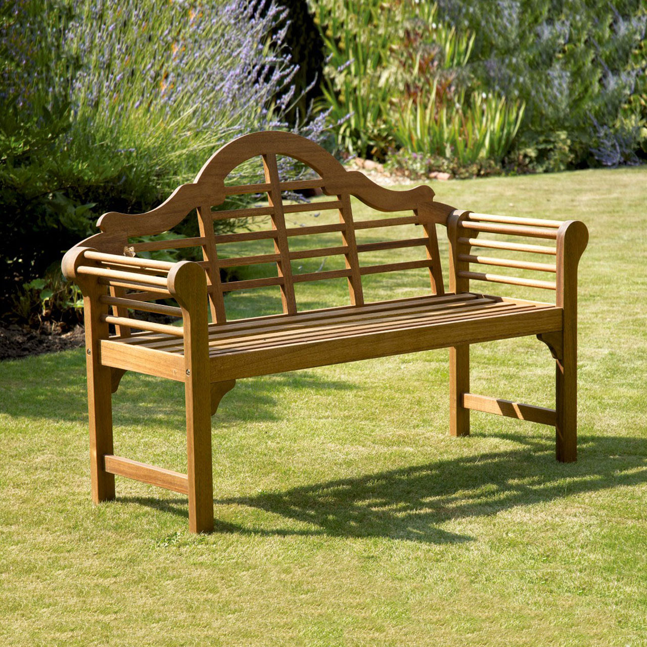 Wooden Acacia Hardwood Lutyens Garden Bench